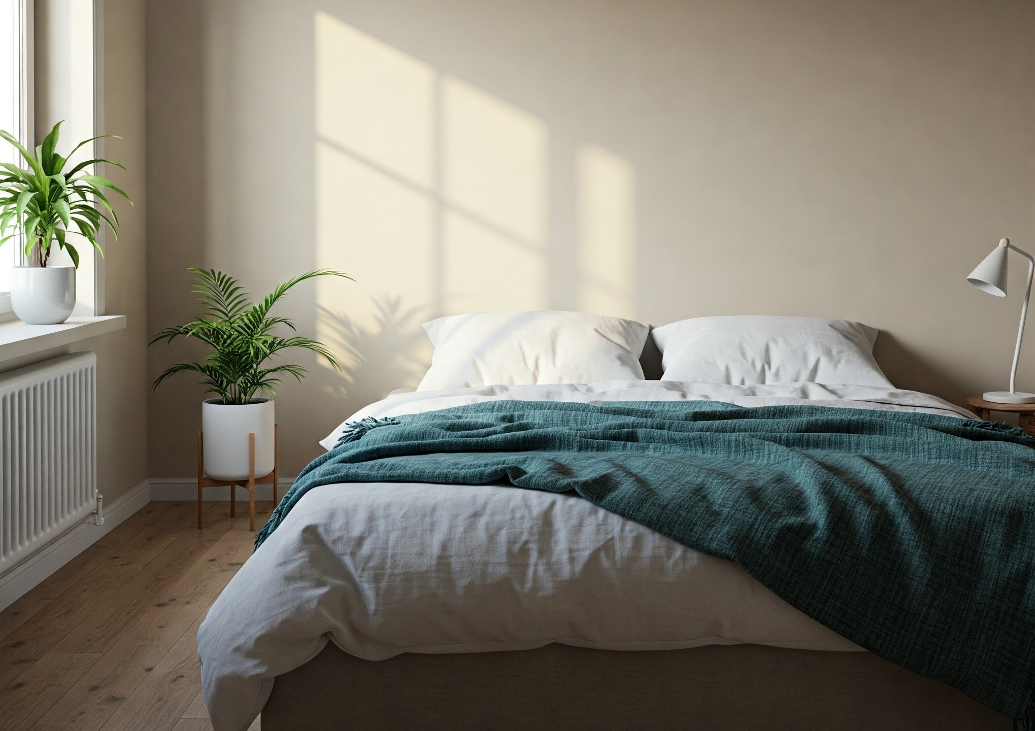 Phong Thủy Phòng Ngủ: Bí Quyết Thiết Kế Không Gian Hợp Mệnh Gia Chủ 12 cay XanH Phong Ngu